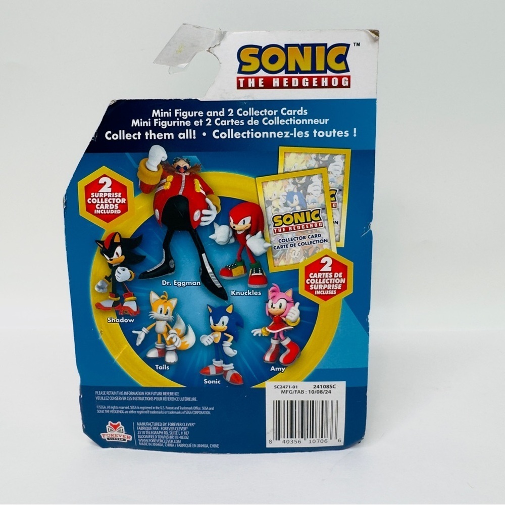 Sonic The Hedgehog AMY ROSE 2.5" Mini Figure & 2 Collector Cards - Picture 4 of 12